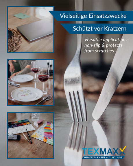 Tischfolie transparent 2mm mit gerader Kante